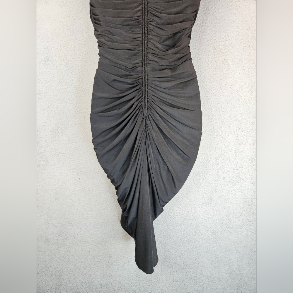 Tadashi Shoji Womens Formal Ruched Jersey Illusion Bodice Sheath Dress Sz M - Picture 9 of 14